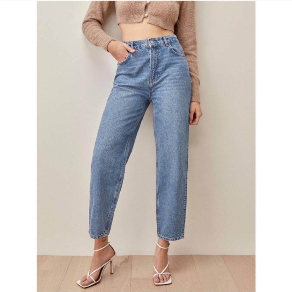 Reformation Kris High Rise Relaxed Curve Jeans In Shasta Size 31